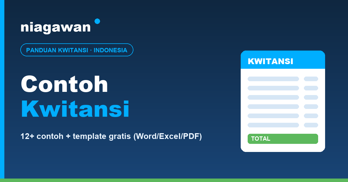 Contoh kwitansi pembayaran + template gratis